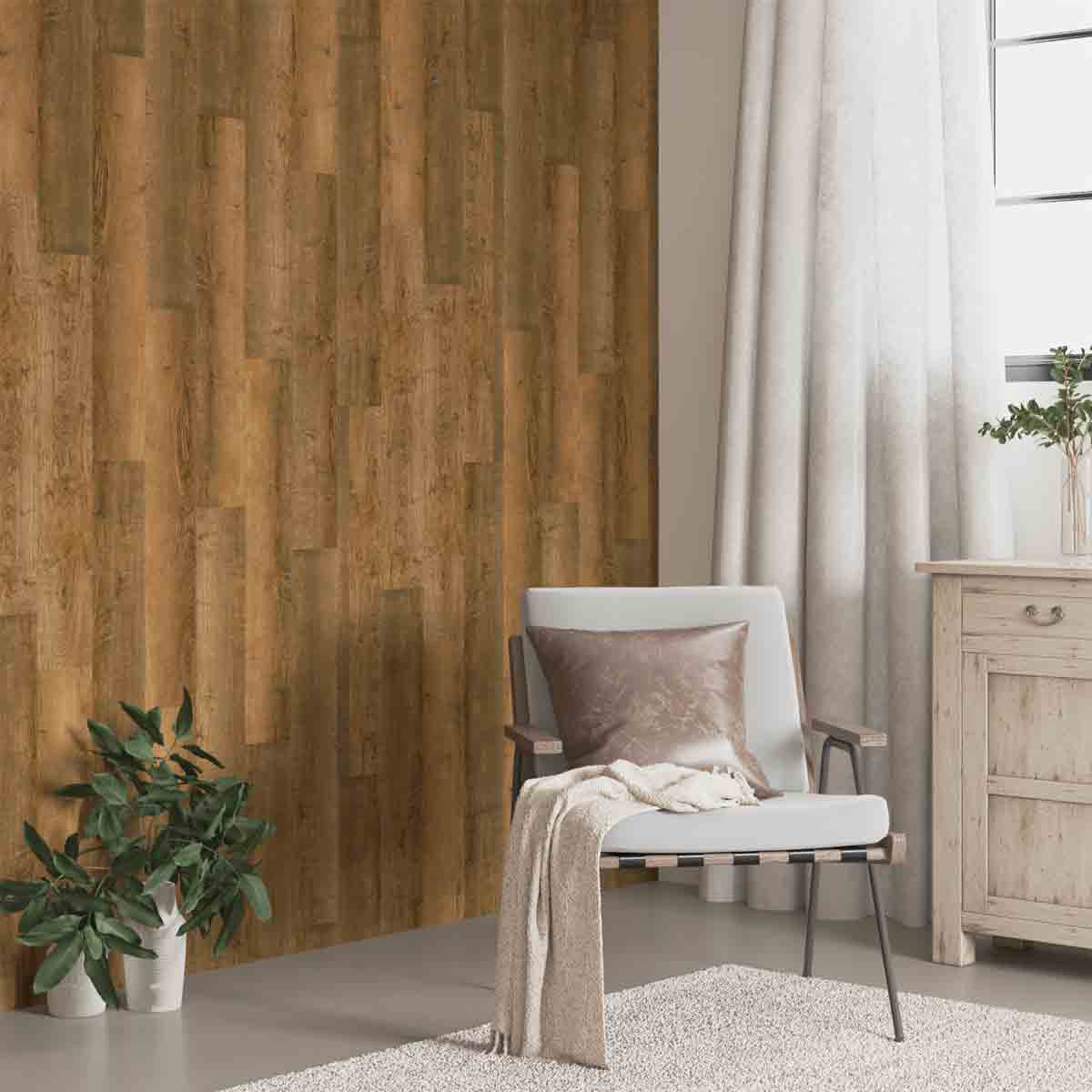 VidaXL Wall Panels Wood Look Brown Pvc 4.12 M²