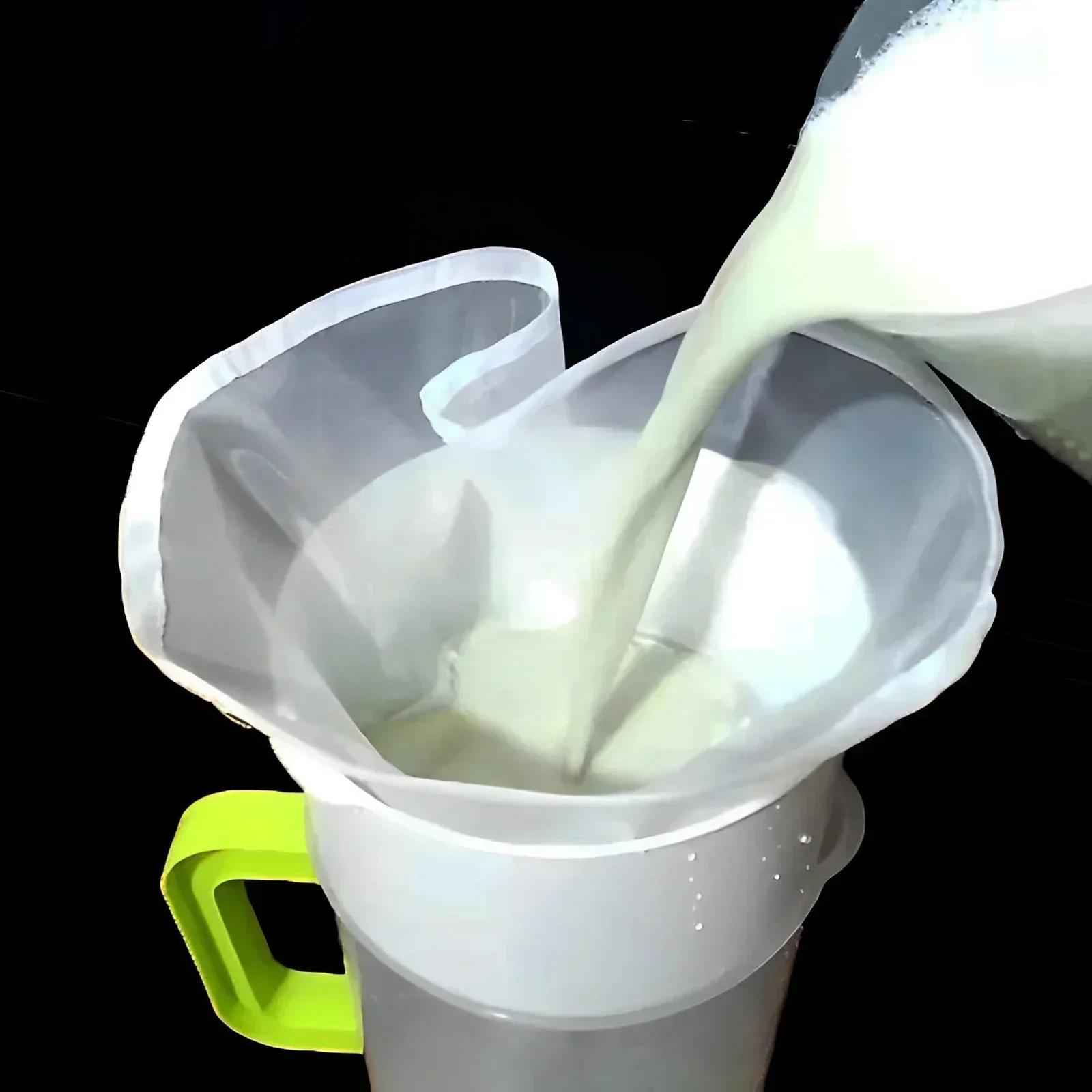 SEEQS Soybean Filter Net Bag Nylon Liquid Filter Net Bag Milk Coffee Filter Net Bag Reusable Fine Mesh Paint Squeeze Mesh Kitchen Tool 25cm