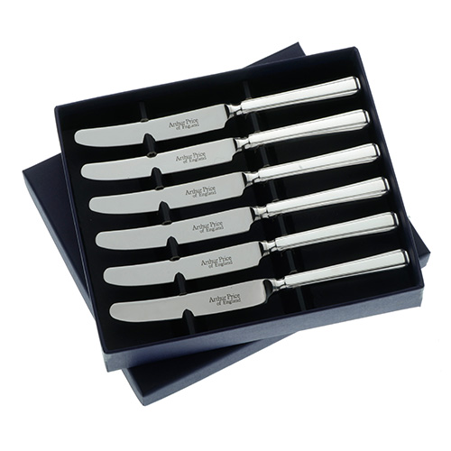 Arthur Price of England Sovereign Silver Set Of Six Tea Knives Harley