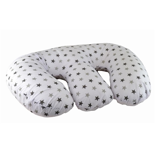 Cuddles Collection Twin 4 in 1 Nursing Pillow - Silver Twinkle Star