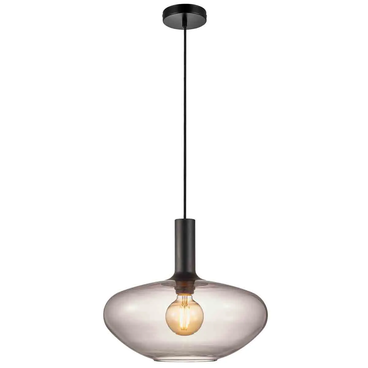 Nordlux Alton 1-Light Single Globe Pendant black,gray