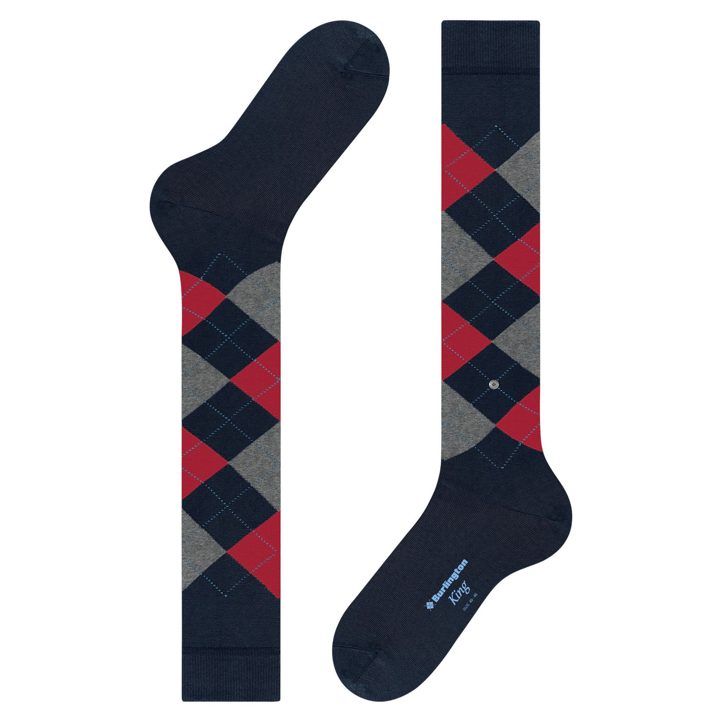 Burlington King Knee High Socks - Navy - 21724-6120 King Socks C