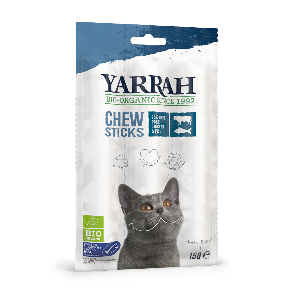 Yarrah Organic Chew Sticks with Fish - Saver Pack: 3 x 15g