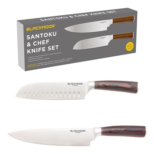 Blackmoor 2Pc Knife Set brown,gray