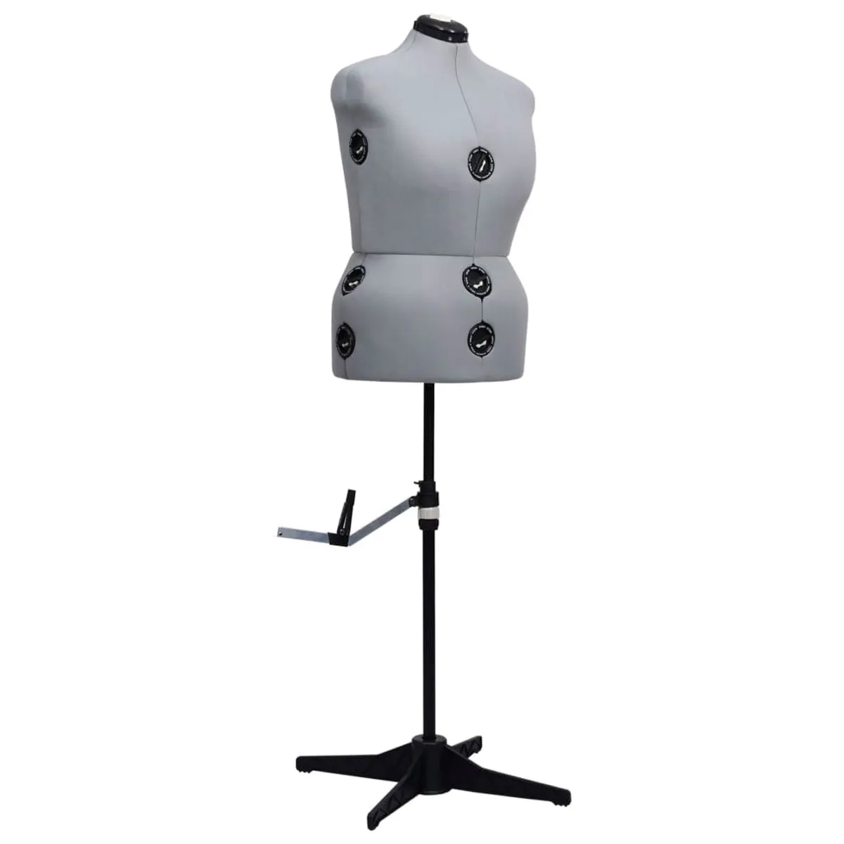 VidaXL Siegfried Rebrilliant Adjustable Dress Form Female Grey L Size 44-50
