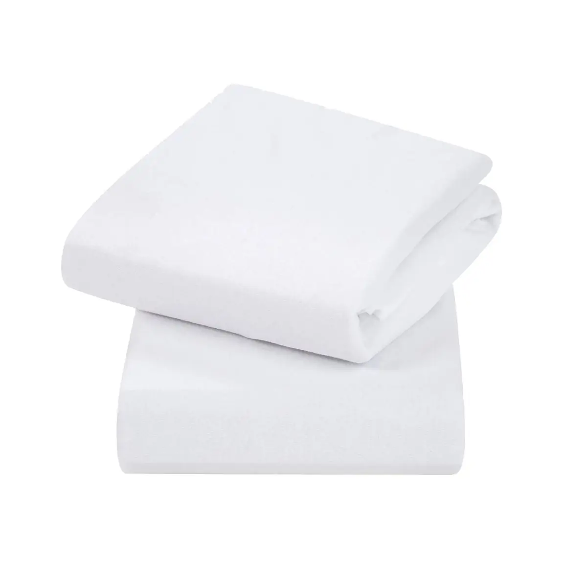 Clevamama Jersey Cotton Fitted Sheets For Cot Bed (70x140 cm)-White