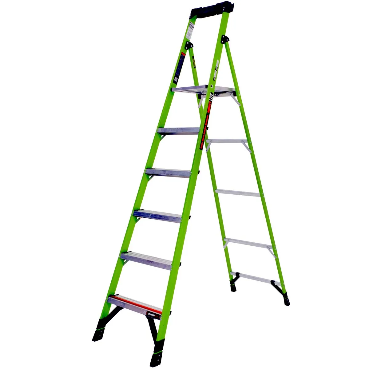 Little Giant 6 Tread Mighty Lite HiViz GRP Fibreglass Step Ladder