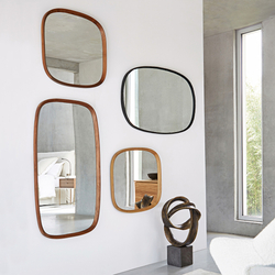 AM.PM Orion Solid Oak Organic Shaped Mirror