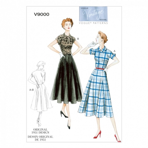 Vogue Patterns Woman\'s Dress and Belt Sewing Pattern V9000 Sizes - 8-24