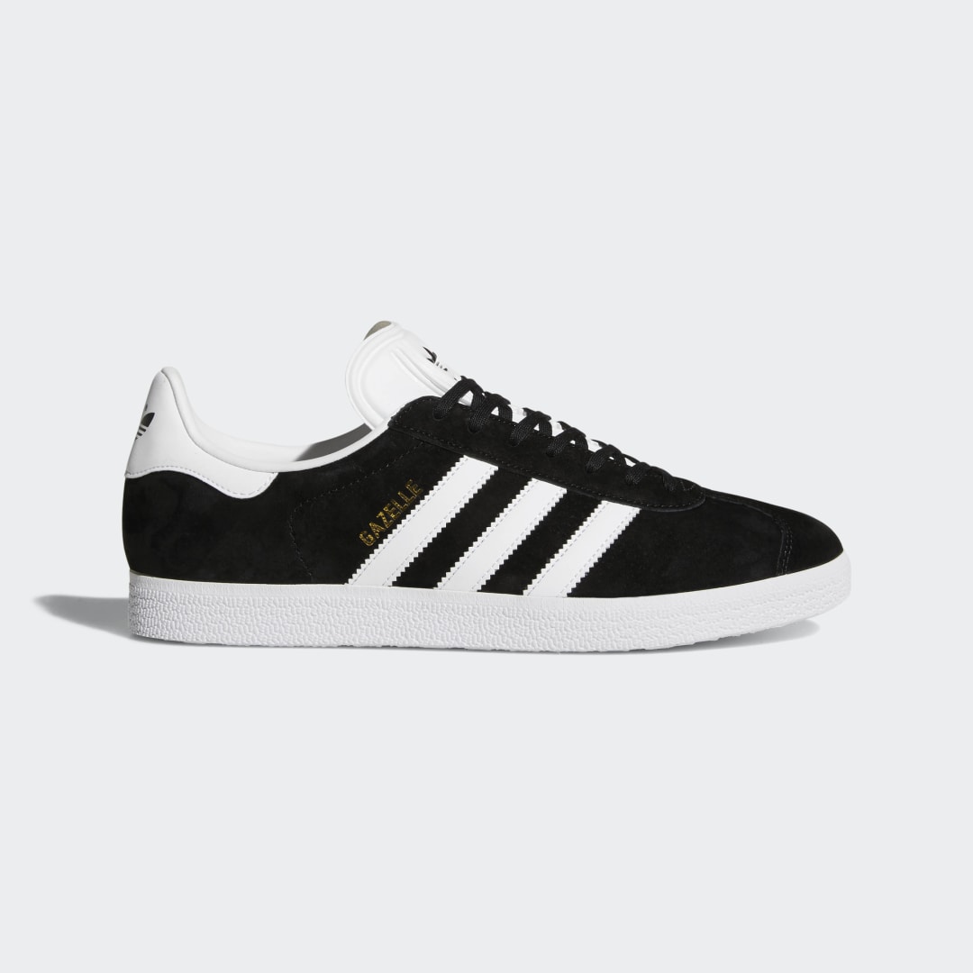  Gazelle Trainers - Black/White, Black, Size 6, Men