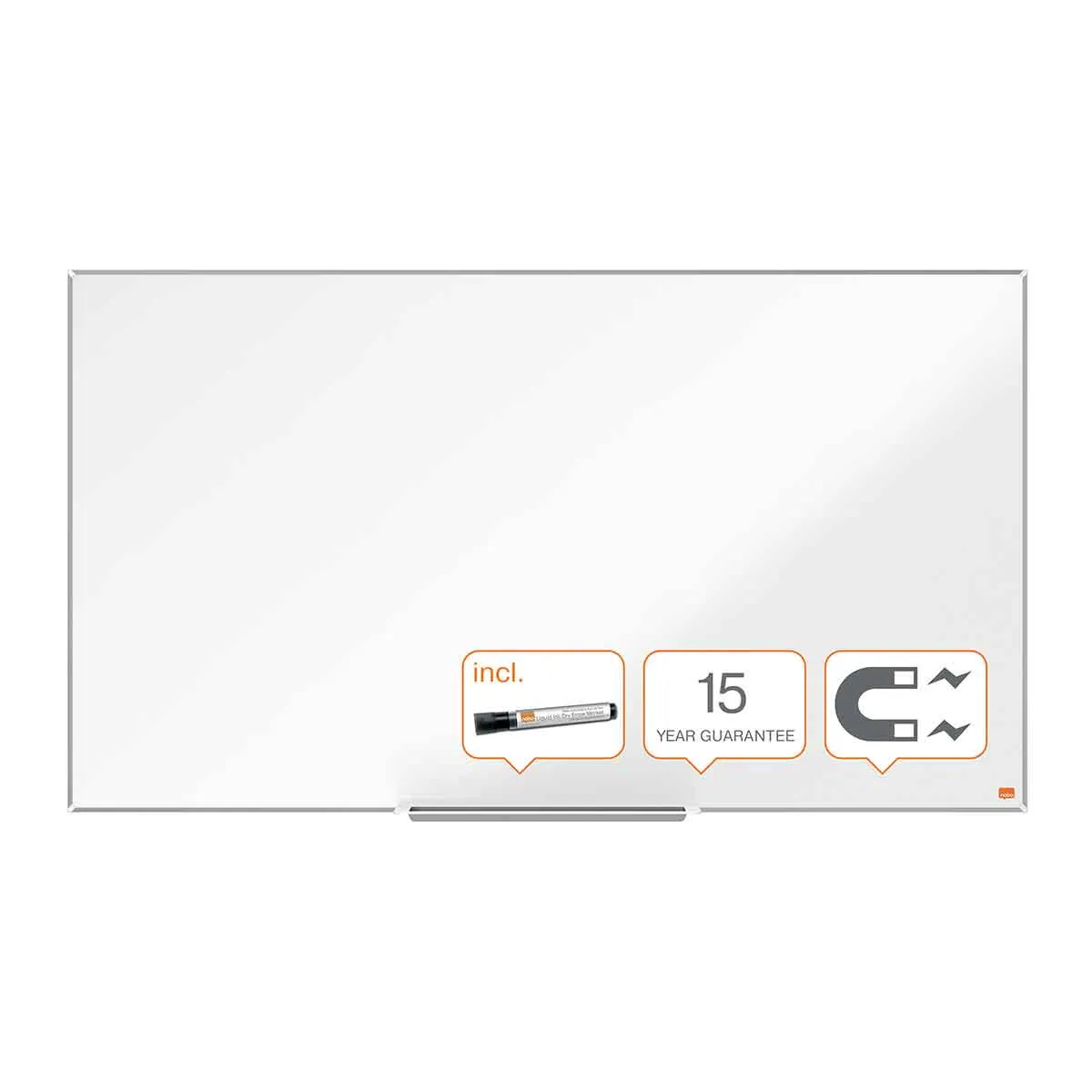 Nobo Impression Pro Widescreen Nano Clean Magnetic Whiteboard 1220 x 690mm, white