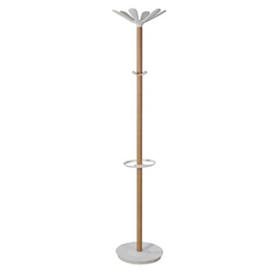 TC Wooden Coat Stand Bch/Wht