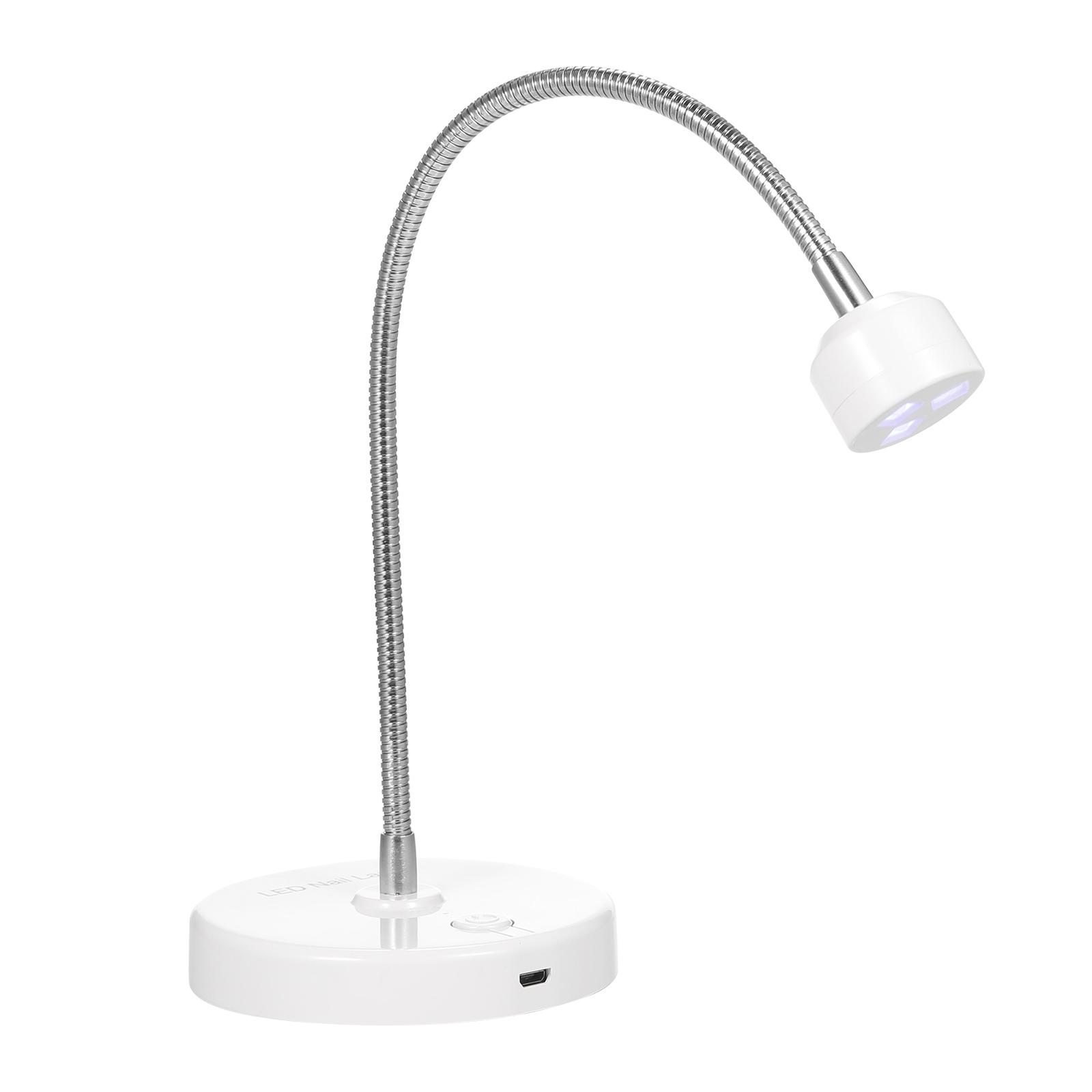 TOMTOP JMS UV LED Nail Lamp Gel Polish Nail Dryer Nail Glue Curing Lamp 360degrees Adjustable Angle Nail UV Light white