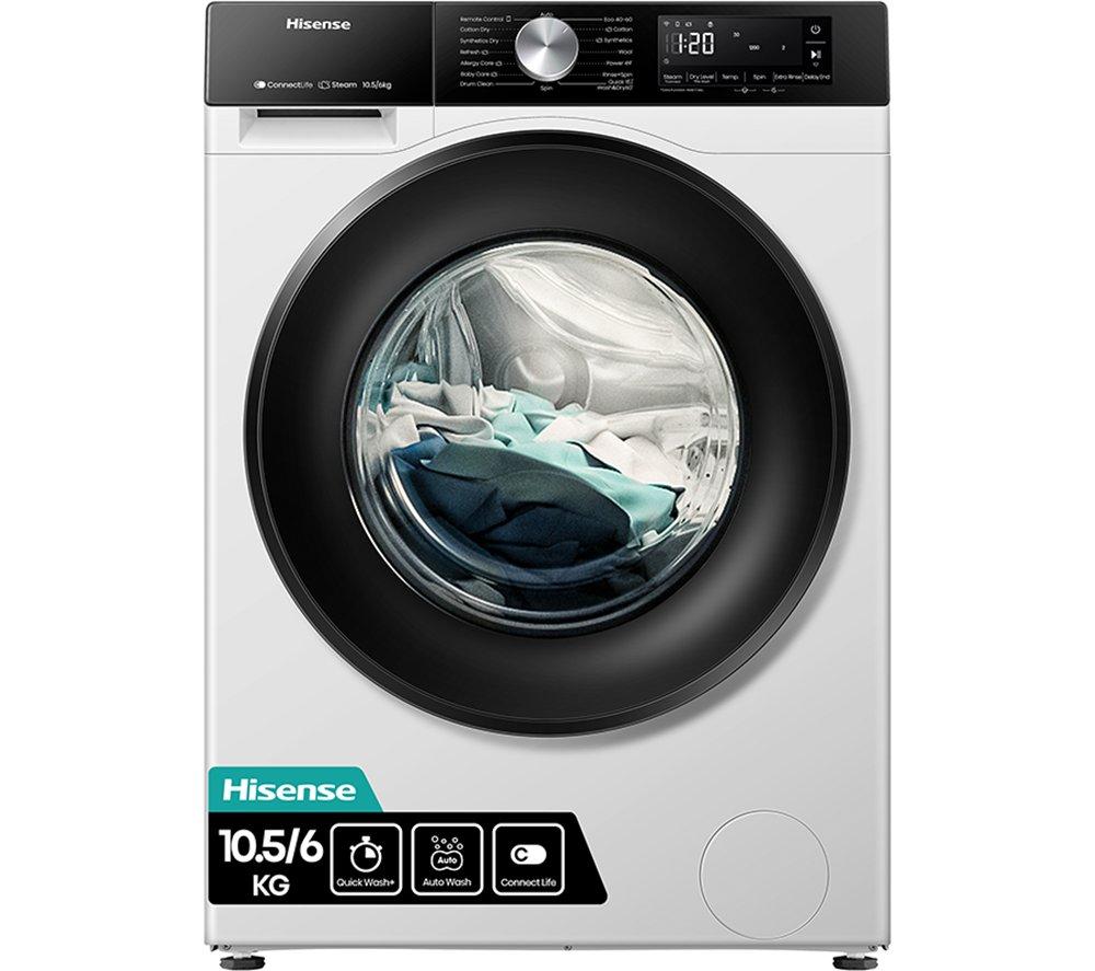 Hisense 3s Series Wd3s1043bw3 Wifi-enabled 10 Kg Washer Dryer - White, White