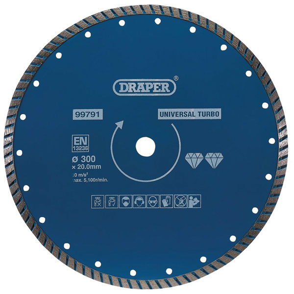 Draper 99789 Turbo Diamond Blade 125mm x 22.23mm