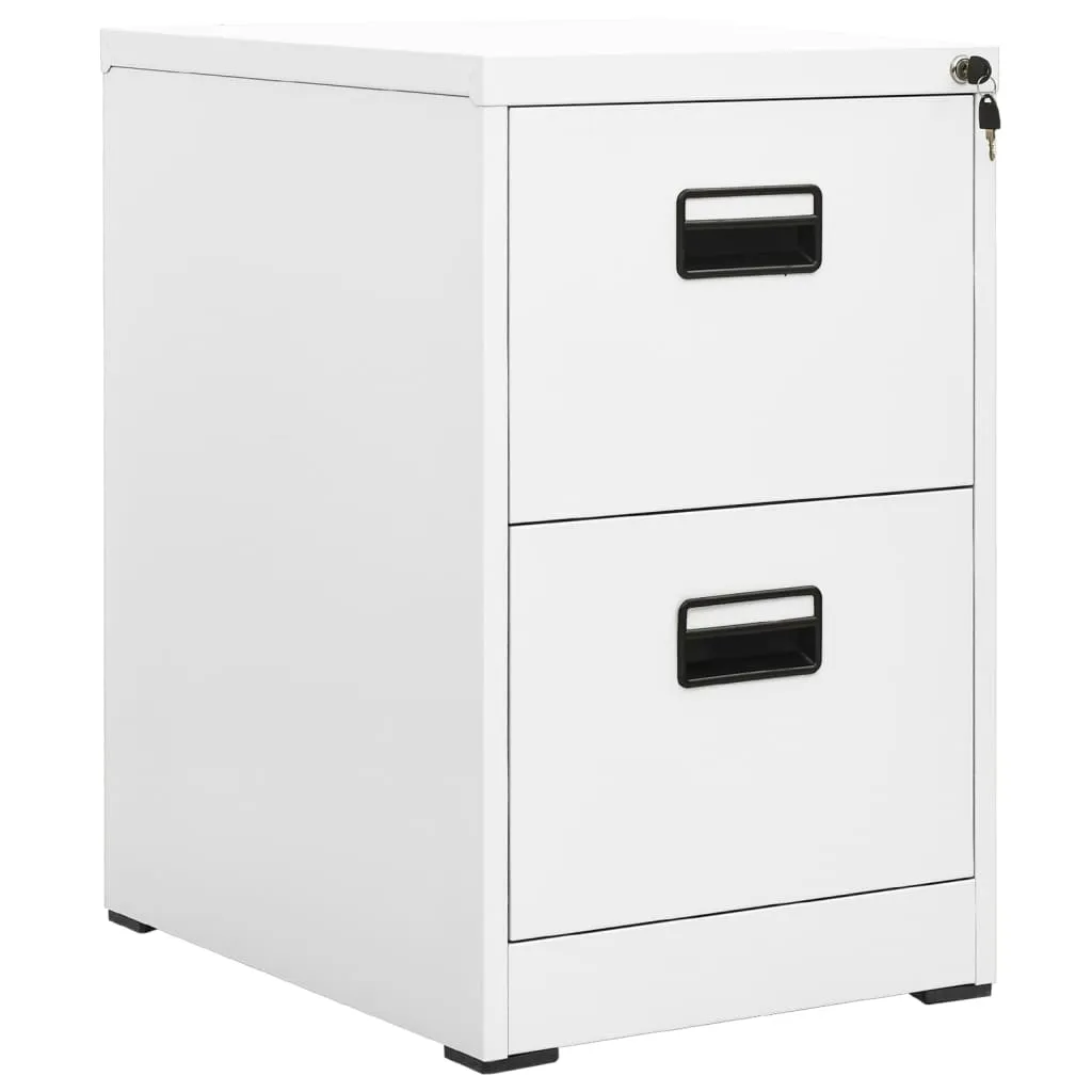 VidaXL Filing Cabinet White 46x62x72.5 cm Steel
