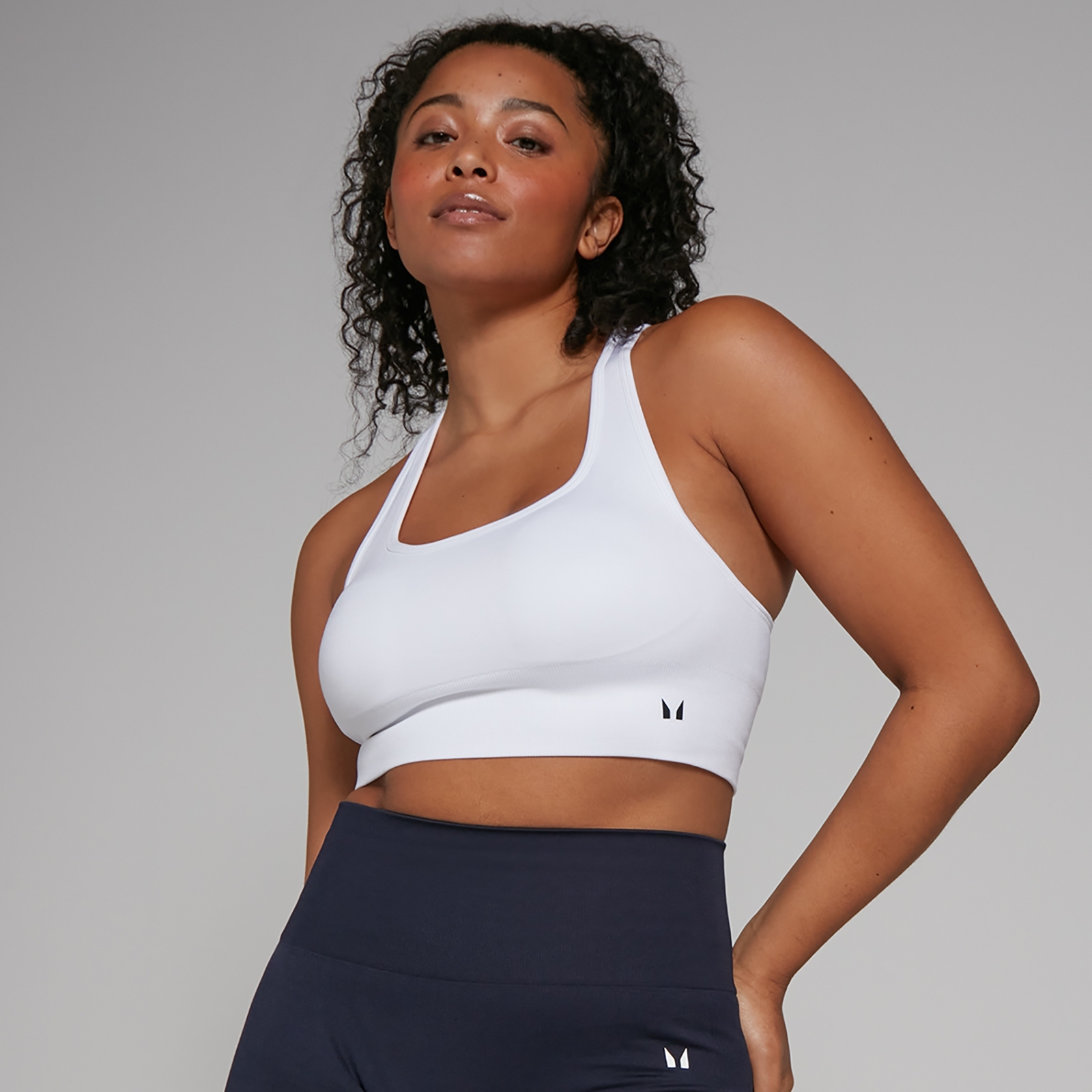 MP Women's Shape Seamless Sports Bra - White - Xl