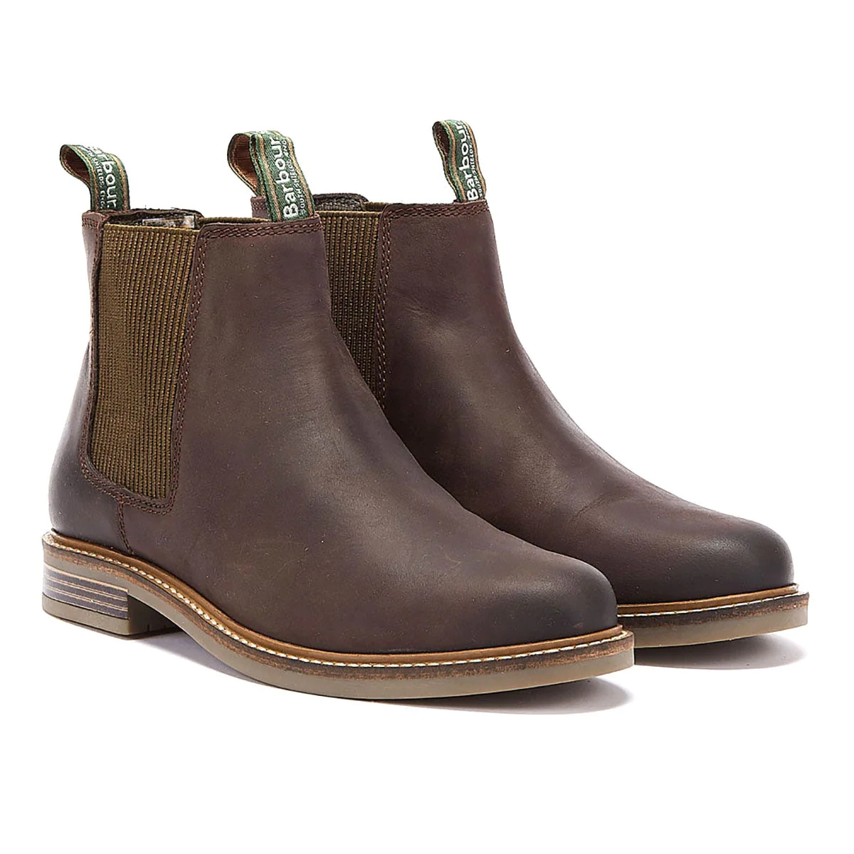Barbour Farsley Leather Chelsea Boots, Choco