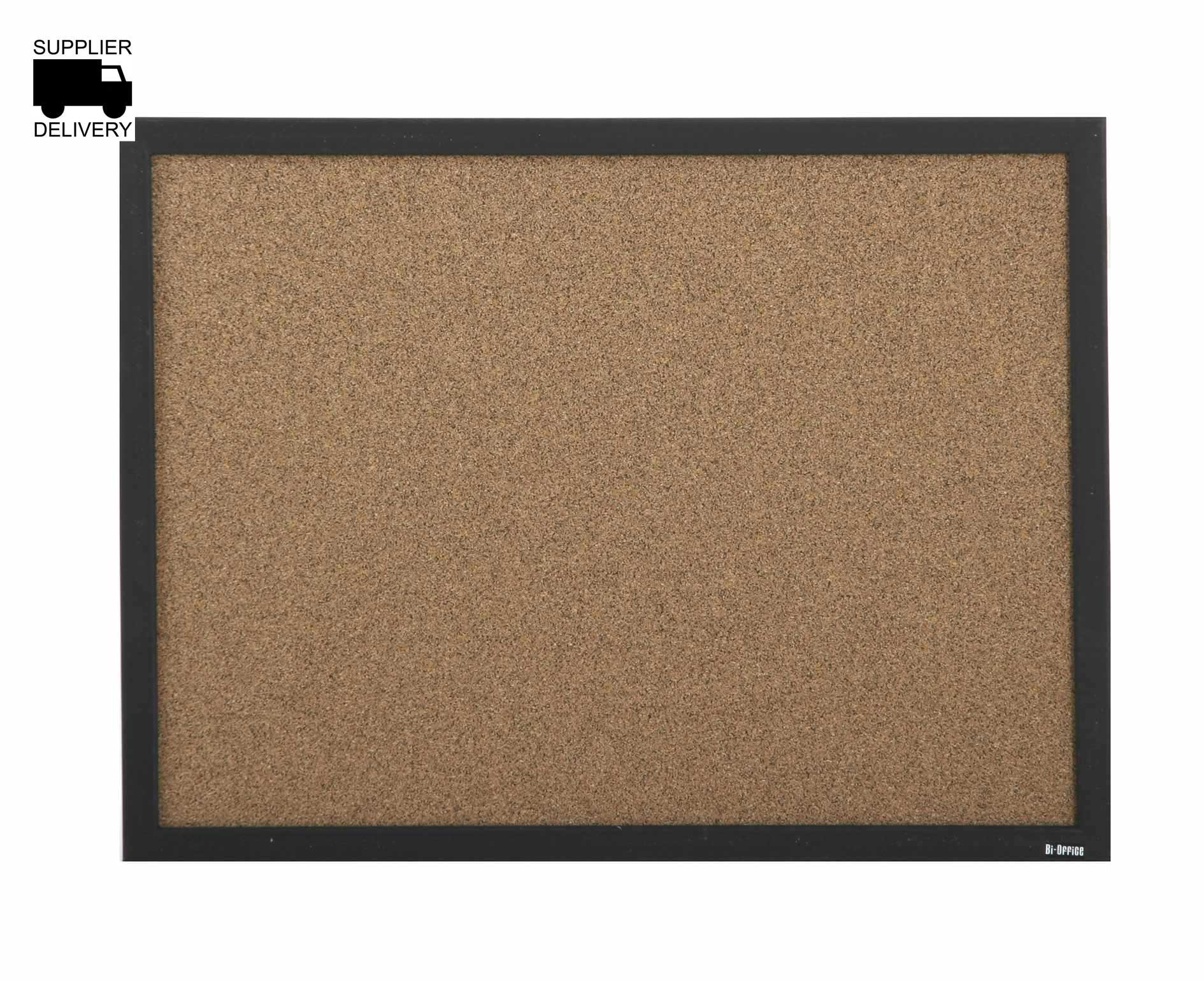 BI-OFFICE Bi-Office Techcork Notice Board 600x450mm MDF, Black | Conference Supplies & Presentation Equipment > Notice Boards > Corkboard