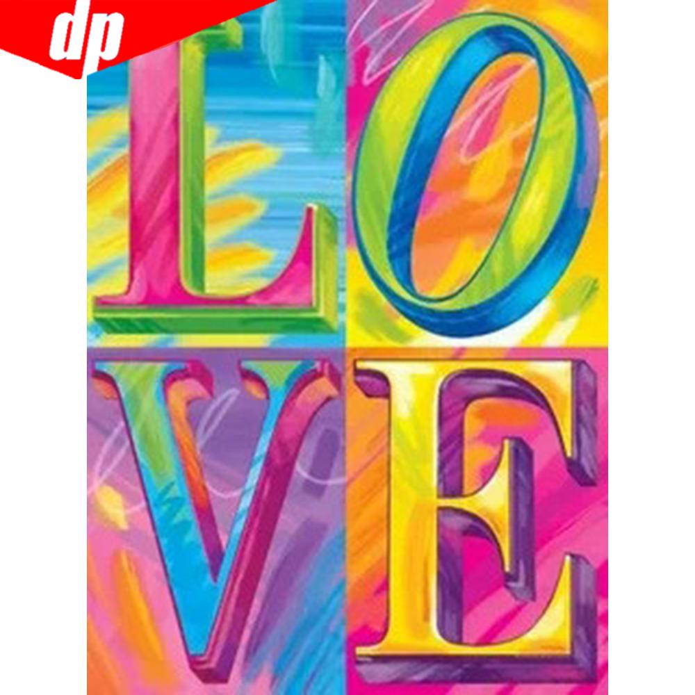 Fiyo Painting with Diamonds Love 5d Diamond Painting Cartoon Painting Embroidery Decoration 20X30