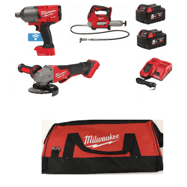 Milwaukee 3 Piece 3/4&quot; Farming Kit M18ONEFHIWF34 M18GG M18FSAGV11