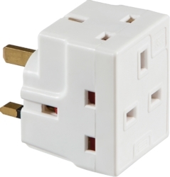Knightsbridge 13A 3-Way Mains Fused Adaptor