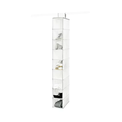  World Of Storage White Plastic 9 Tier Hanging Wardrobe Storage
