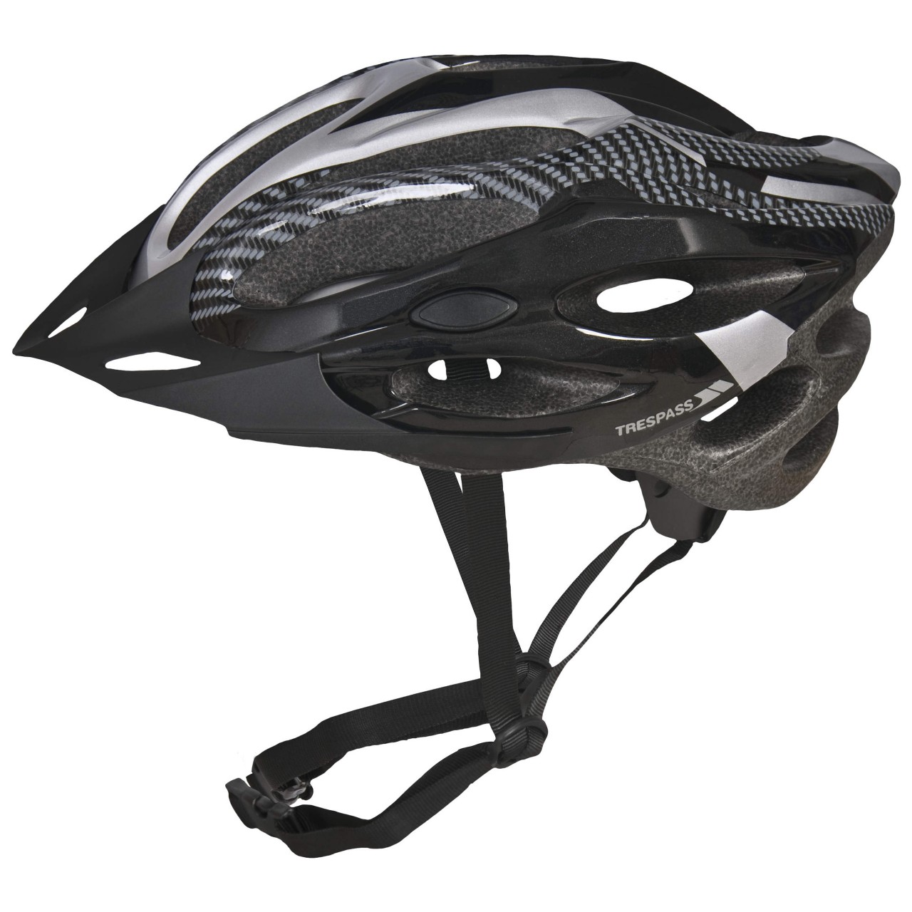 Trespass  Crankster, Black, L/XL, Adjustable Cycle Safety Helmet with Ventilation, Large / X-Large, Black, Open Box