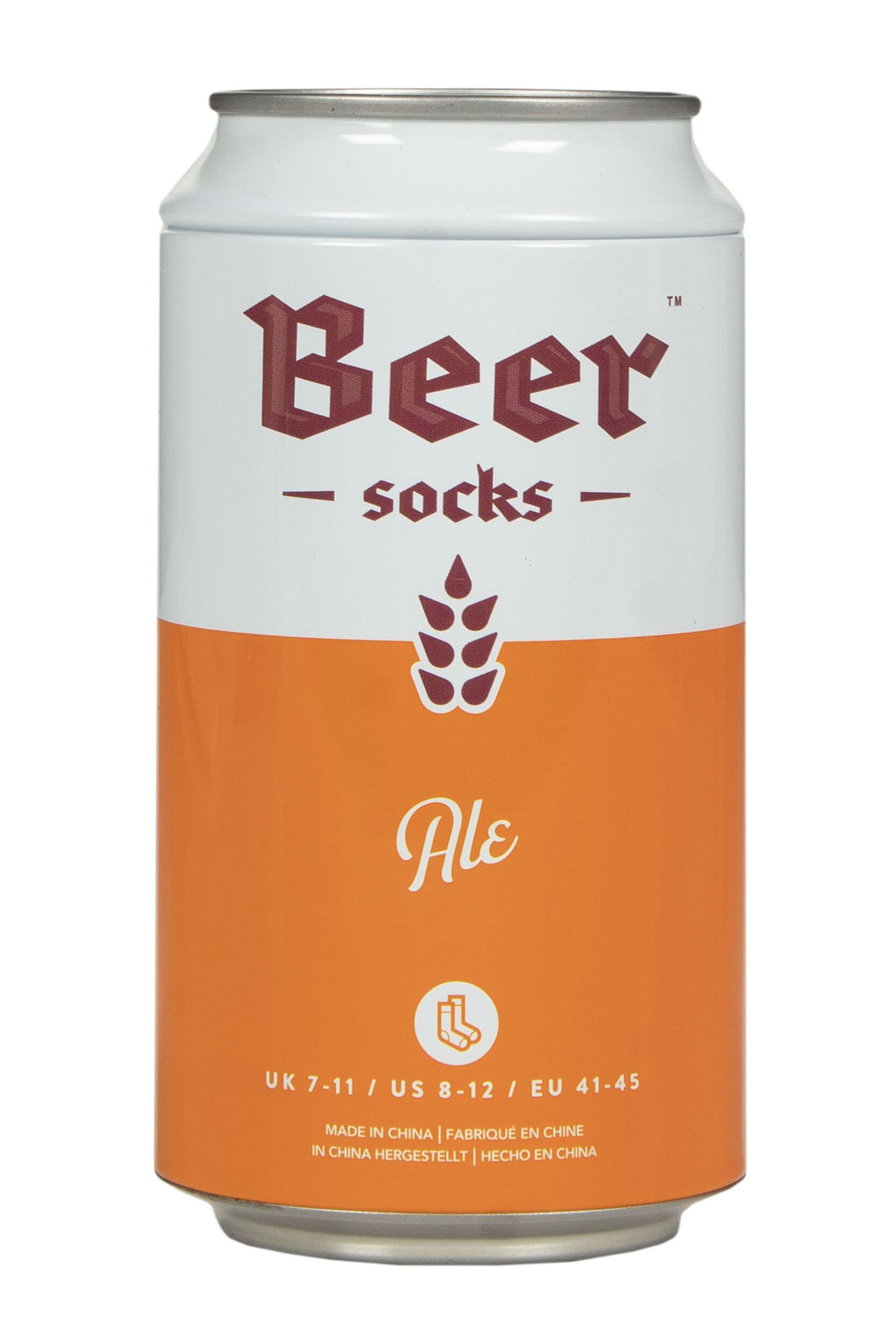 Luckies Of London Luckies Men's Ale Beer Socks Gift Set, One Size, Orange/Multi
