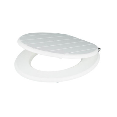 GoodHome Nicolina White Standard Close Toilet Seat