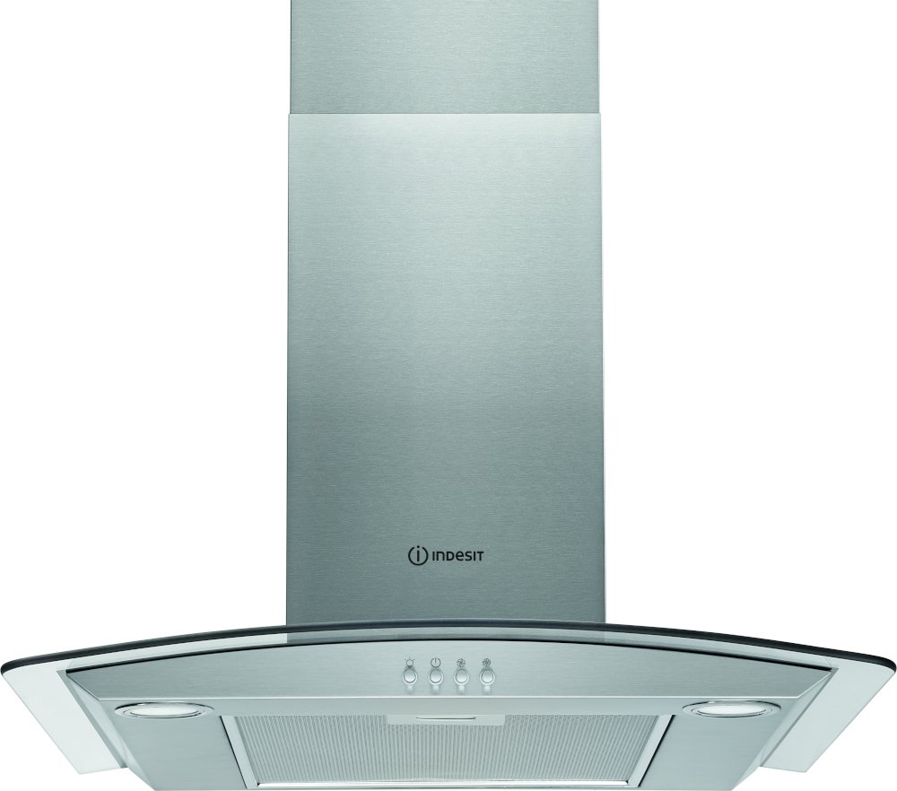 Indesit IHGC6.5LMX 60 cm Chimney Cooker Hood - Stainless Steel
