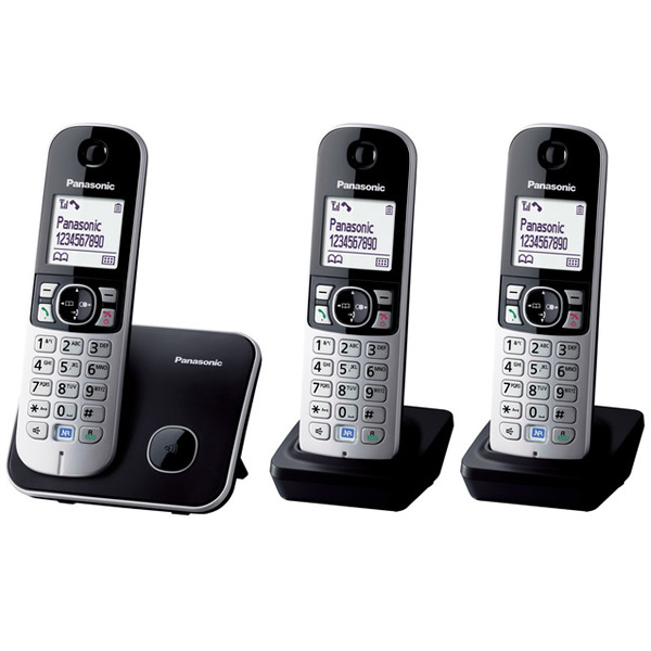 Panasonic Kx-Tg6813Eb Digital Cordless Phone Triple Handset|