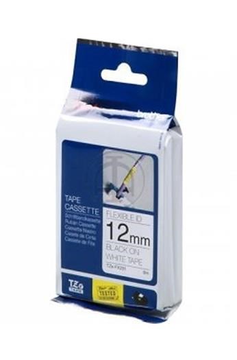 Brother P-touch TZe-FX231 (12mm x 8m) Black On White Laminated Flexi