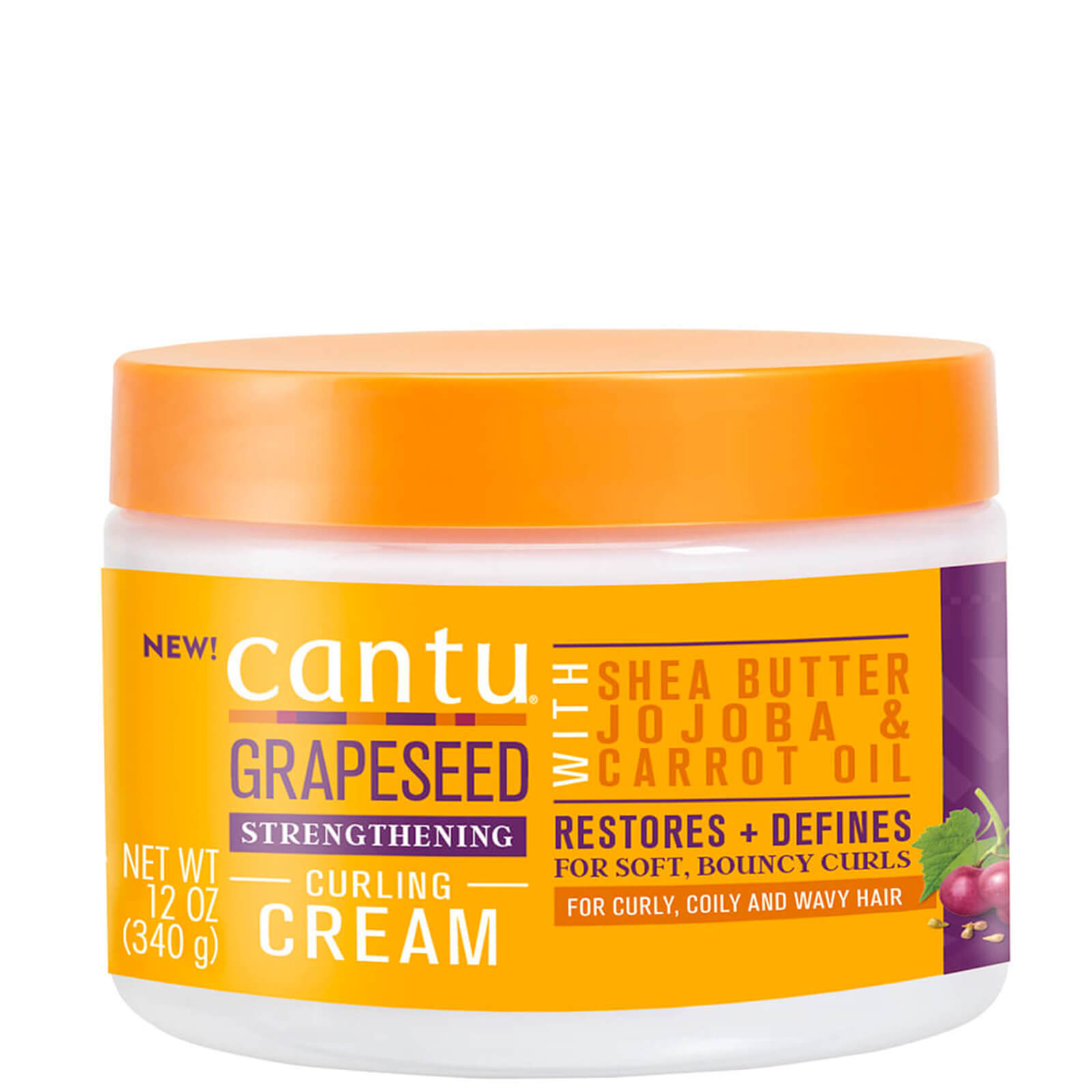 Cantu Grapeseed Strengthening Curling Cream 340G