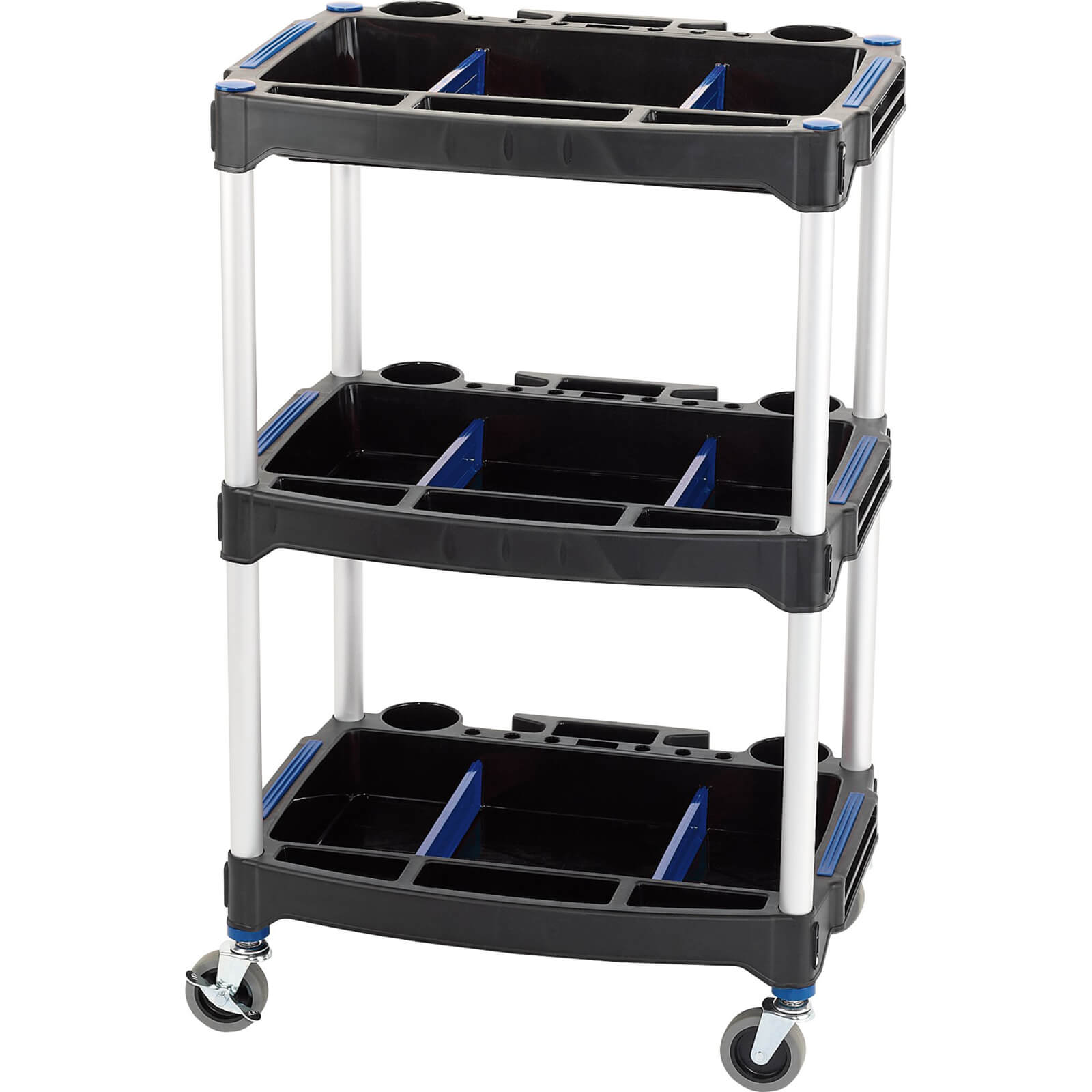  3 Tier Workshop Tool Trolley - black