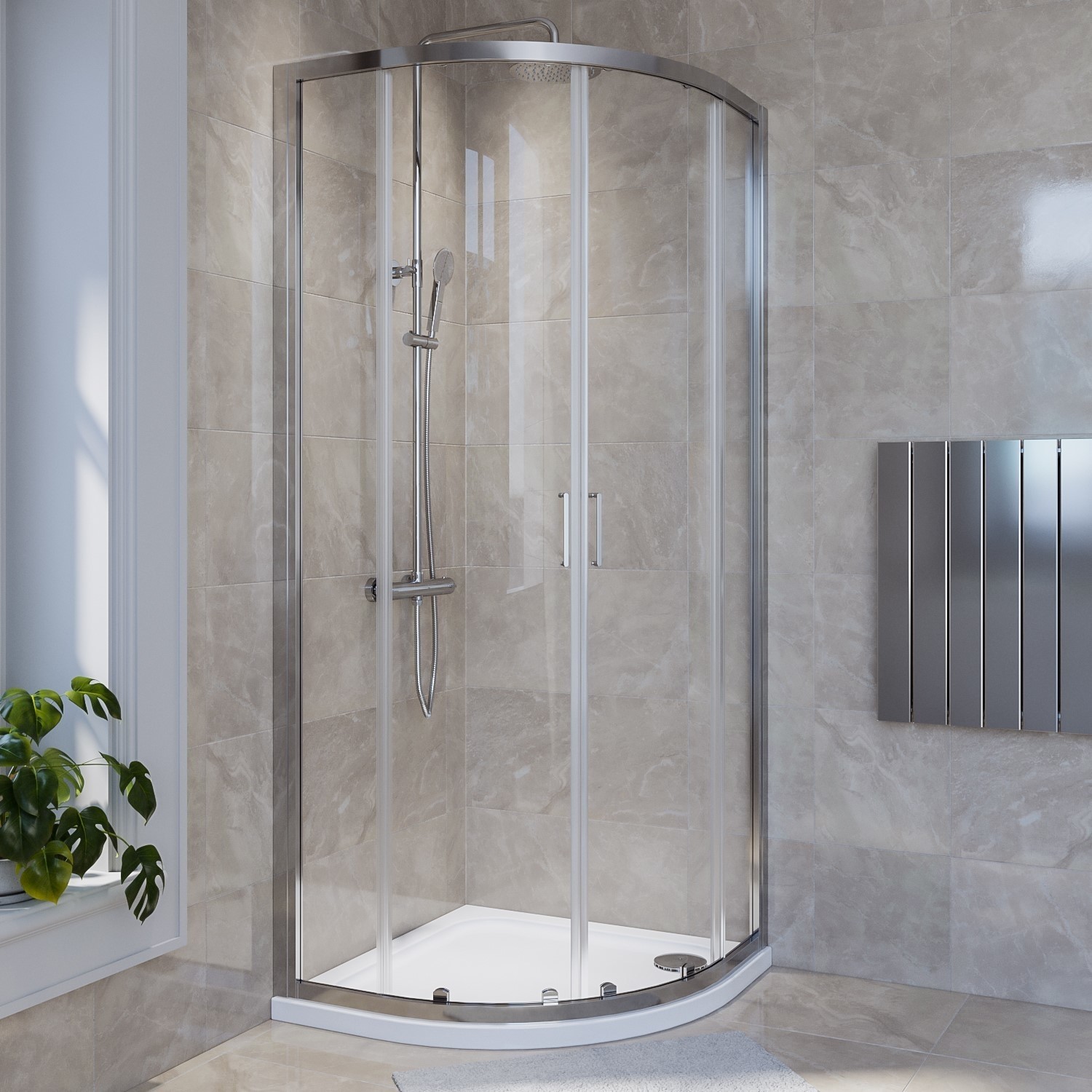 Lyra 900mm Quadrant Shower Enclosure with Shower Tray - Lyra