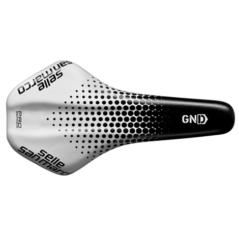 San Marco GND Pro MTB Saddle - White / Black / Narrow