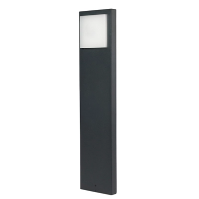 GoodHome Lutak Dark Grey Mains-Powered 1 Lamp Integrated Led Outdoor Post Light (H)770mm