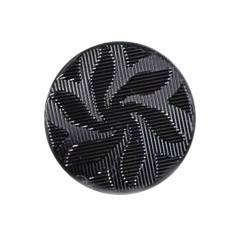 Milward Buttons - Size 12mm, Flower Swirl Effect, Black, Pack of 4