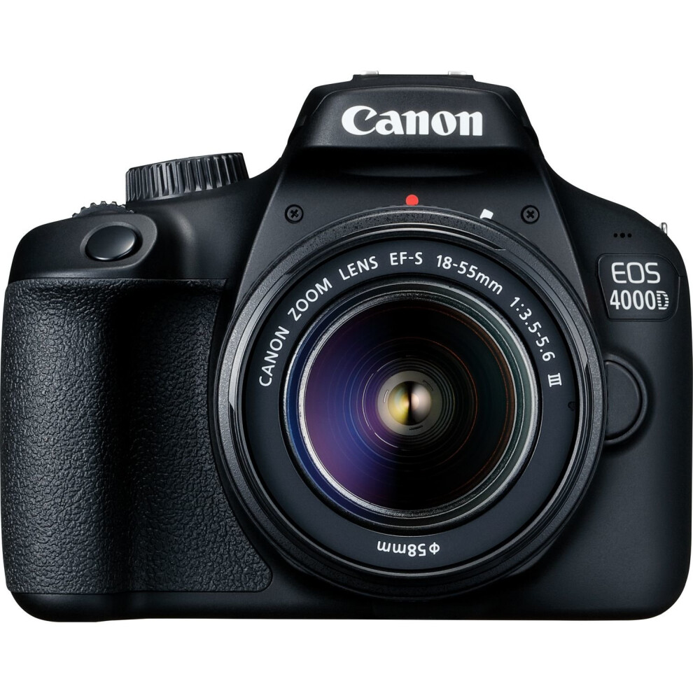 Canon EOS 4000D DSLR Camera with EF-S 18-55 mm f/3.5-5.6 III Lens