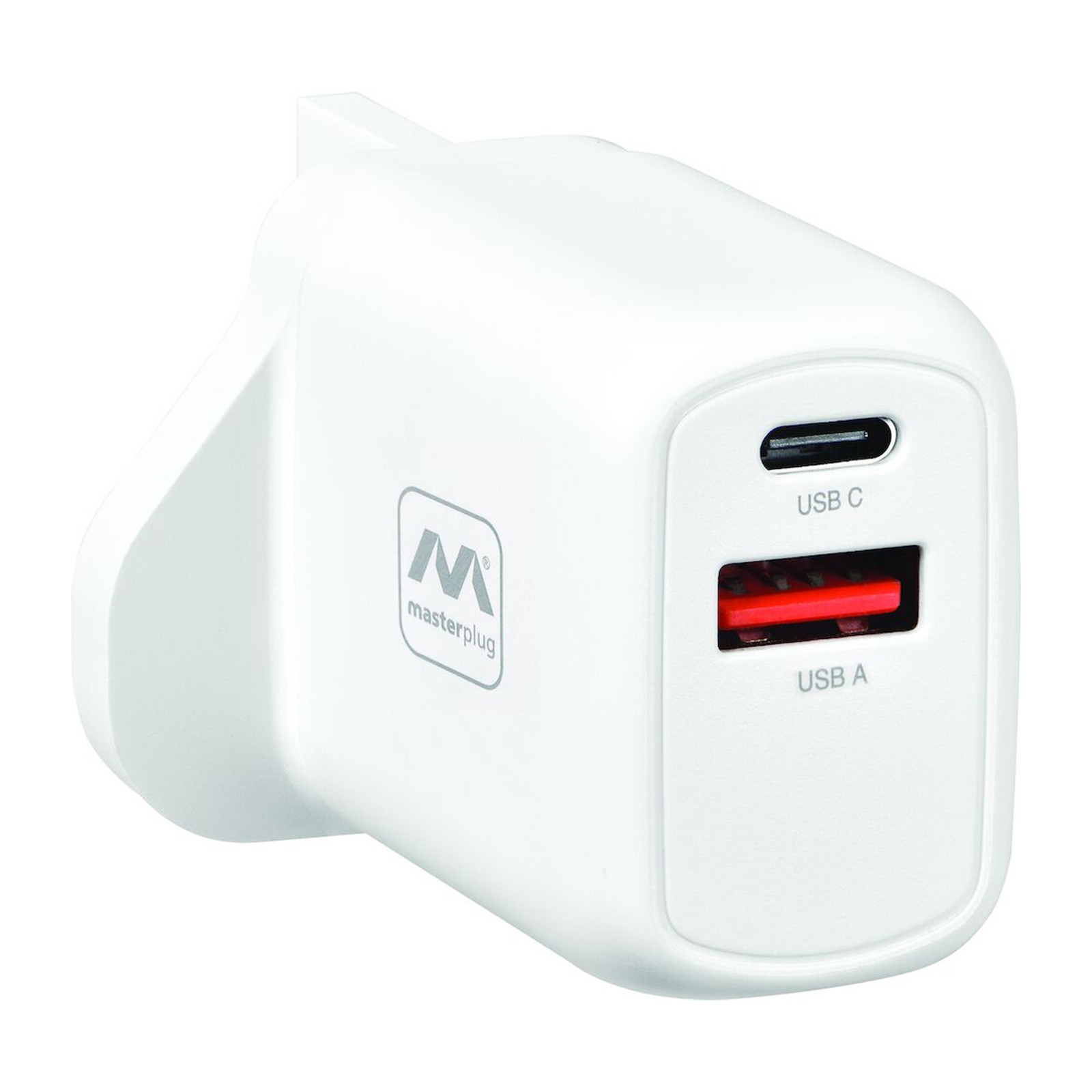 Usb Type A And C Charger Plug 30w - White