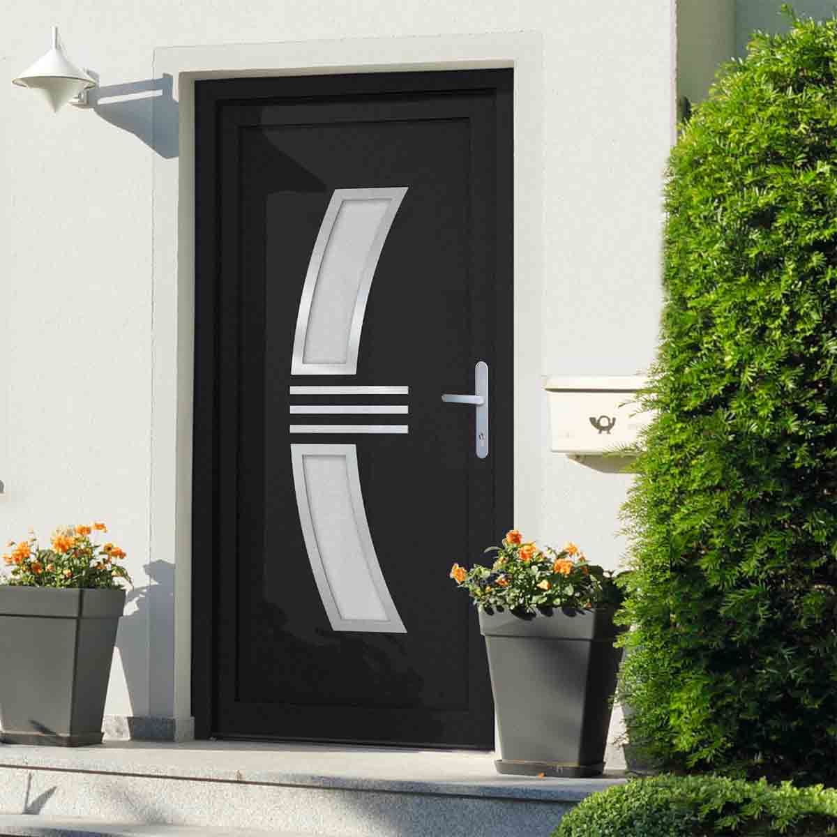 VidaXL Front Door Anthracite 88x200cm Pvc