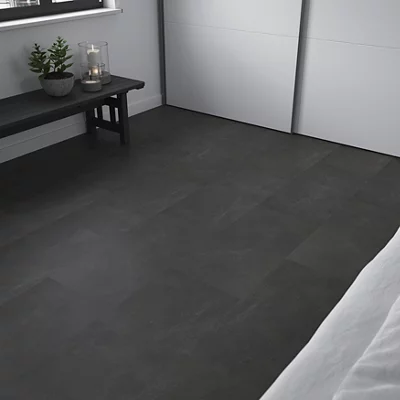 GoodHome Baila Black Stone Effect Click Flooring Pack Of 12