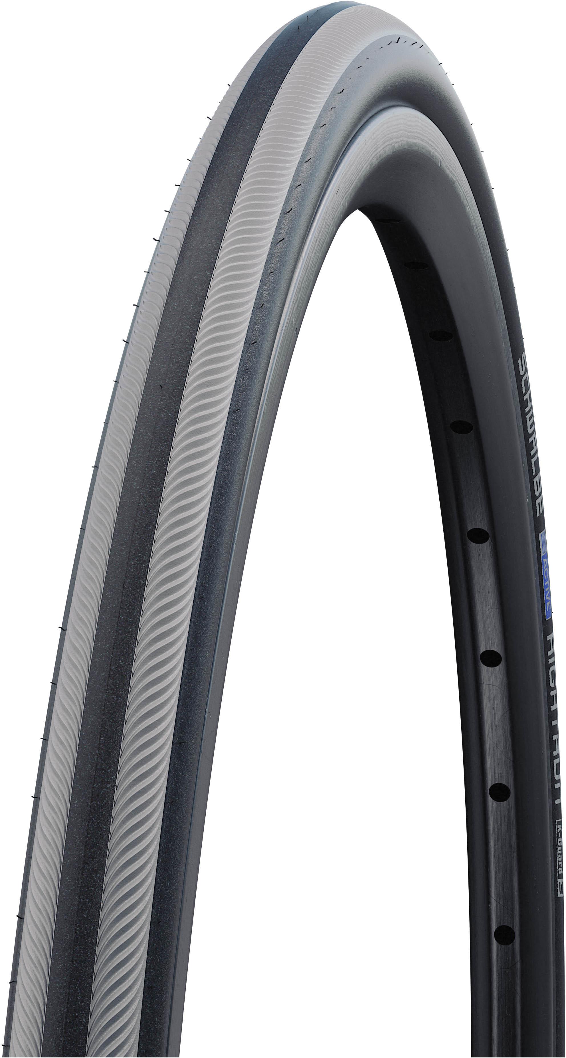 Halfords Schwalbe Rightrun K-Guard Wheelchair Tyre, Grey Stripes, 25-501 (22X1.00 B.S.)