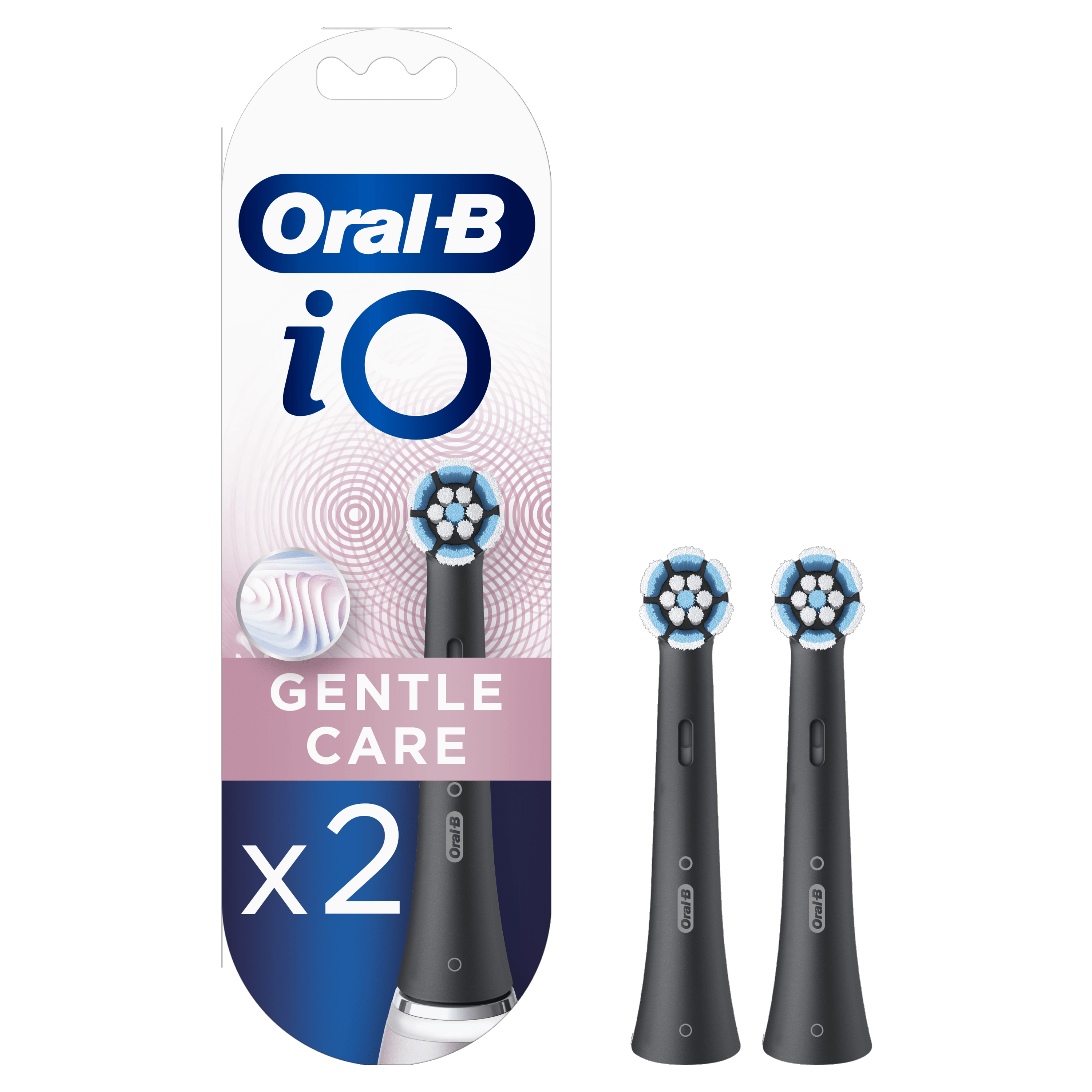 Oralb Oral-B iO Series Gentle Care Brush Heads Black 2 Pieces
