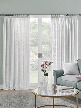 Dreams & Drapes 'Sophia' Jacquard Pair of Pencil Pleat Curtains
