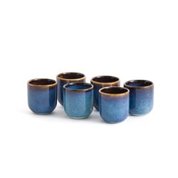 La Redoute Interieurs Set of 6 Onda Reactive Enamel Egg Cups by La Redoute