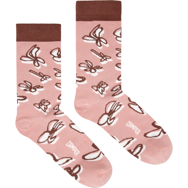 Camper Socks - Unisex Socks - Pink, Size S, Cotton Fabric