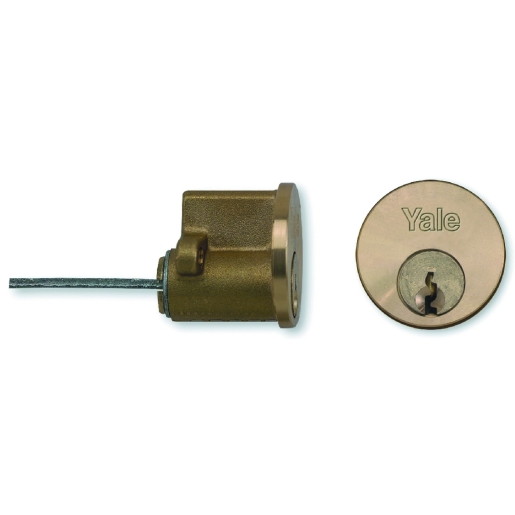 Yale Locks YAL4KP1109PB P1109 Replacement Rim Cylinder & 4 Keys Polished Brass Finish Visi