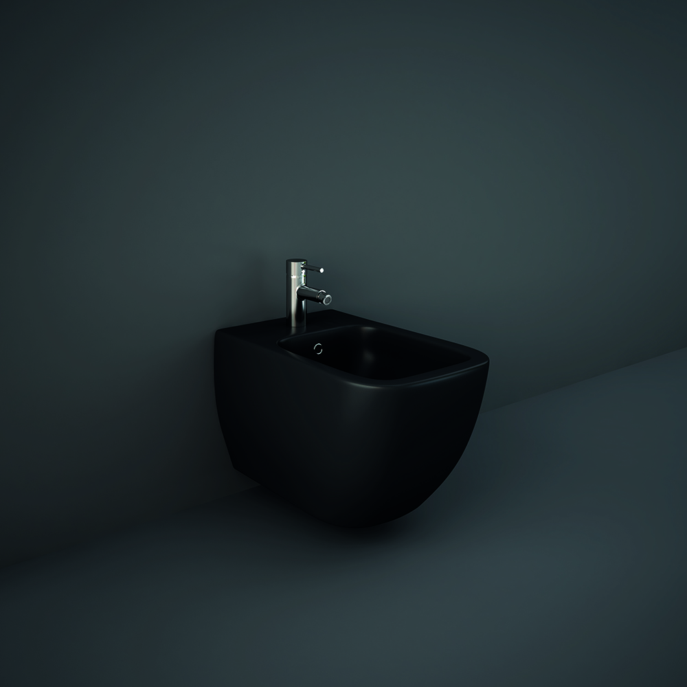 HudsonReed Rak Feeling - Matt Black Square Wall Hung Bidet